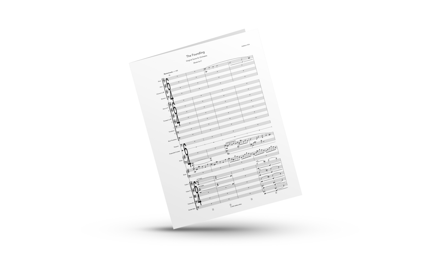 [Score & Parts] The Foundling (Original Score for Orchestra) by Addison Kirk