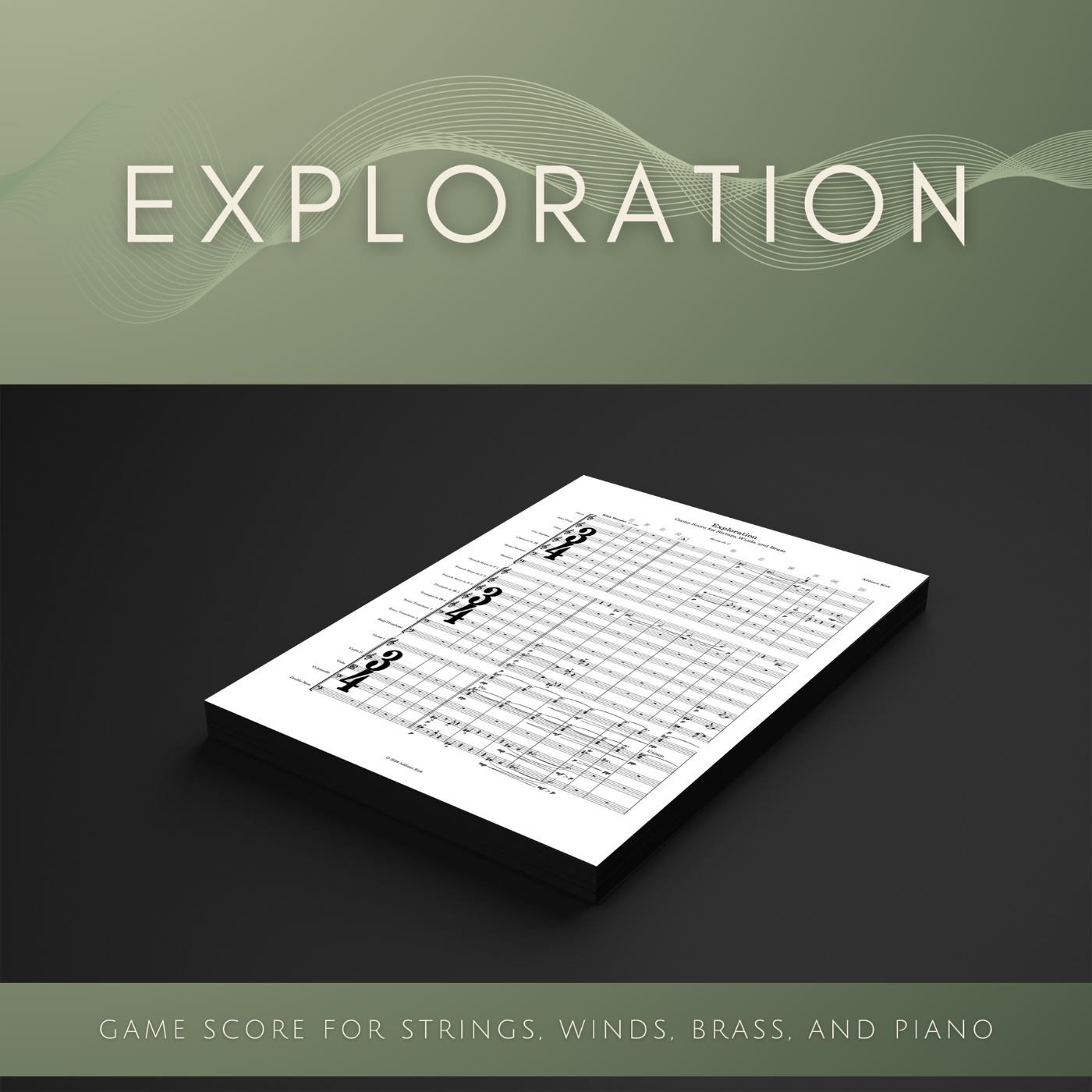 [Score & Parts] Exploration (Game Score for Winds, Strings, and Brass) by Addison Kirk