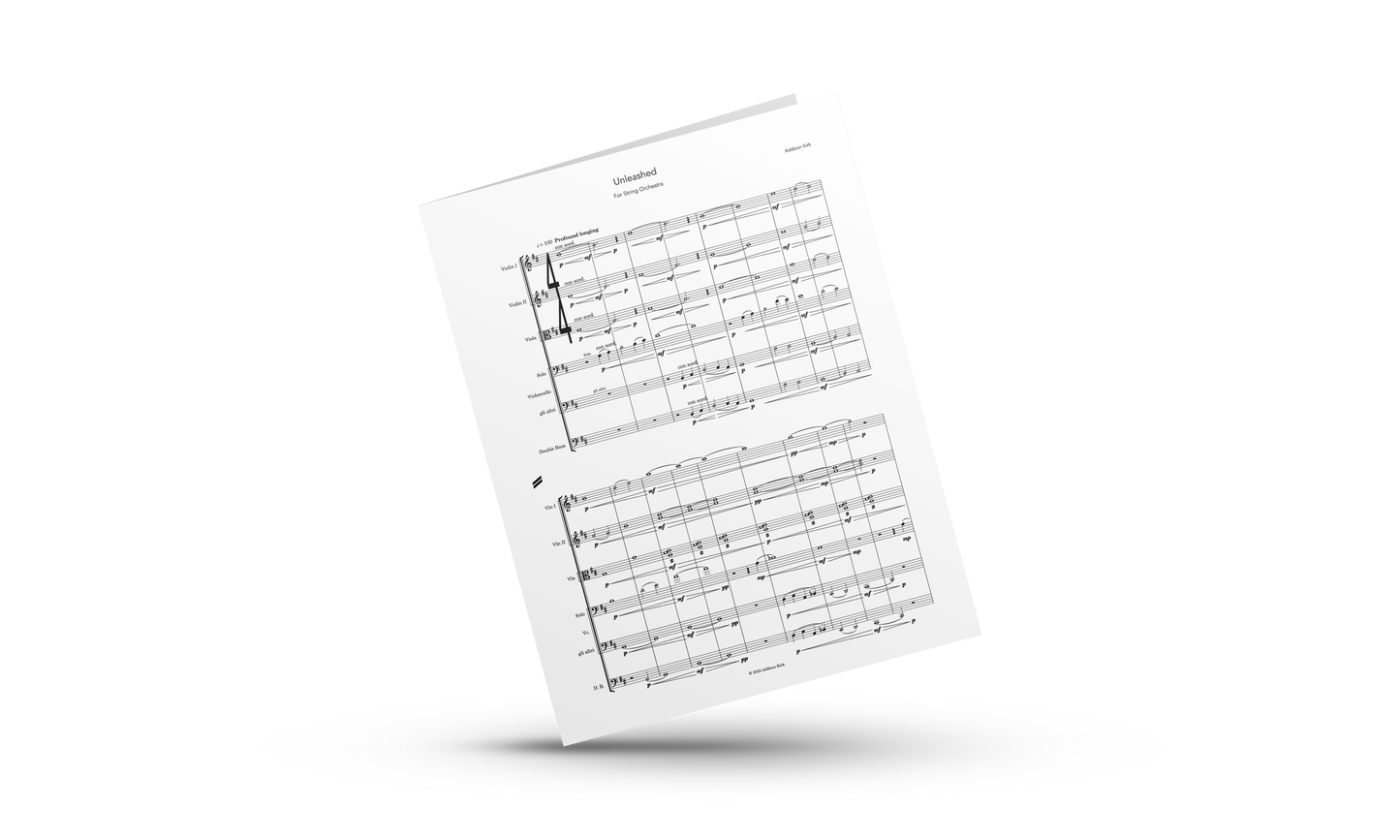 [Score & Parts] Unleashed (For String Orchestra) by Addison Kirk